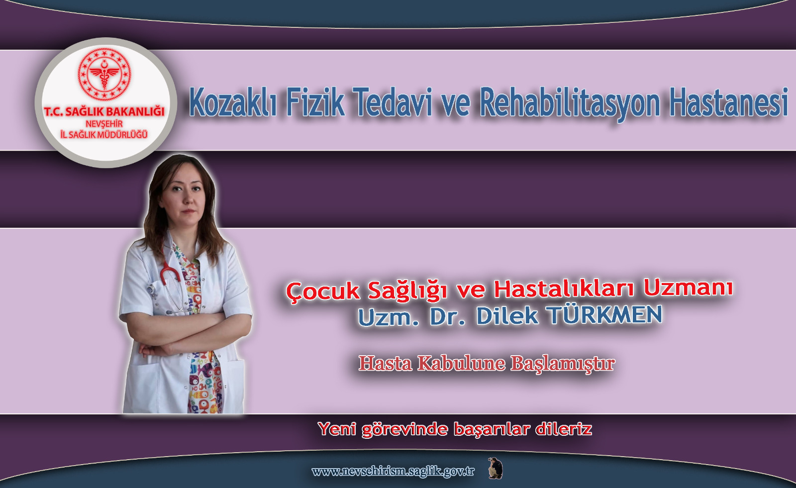 Çocuk Sağlığı ve Hastalıkları Uzmanı Uzm. Dr. Dilek Türkmen hastanemizde hasta kabulüne başladı